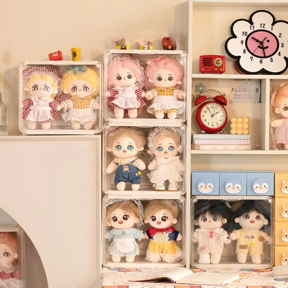 Transparent Cotton Doll Storage Box Hand-made Large Capacity Plush Doll Display Rack Clear Removable Figures Display Box Studio