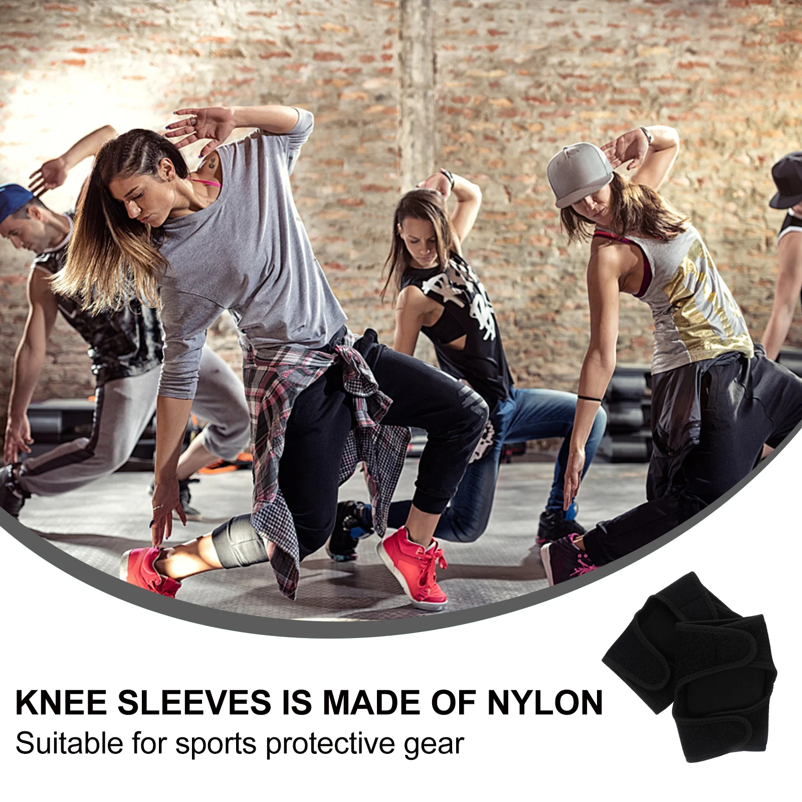 

1 Pair Anti-Slip Knee Pad Eva Cushion Thickened Support Ergonomic Breathable Sweat-Absorbing Knee Protector For Sports Fitness