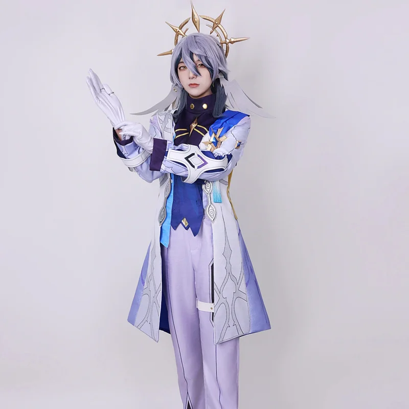 Costume cosplay domenicale Gioco Honkai Star Rail Mr. Sunday Costume cosplay Abiti uniformi Parrucca Scarpe Prop Anime Giochi di ruolo Abiti