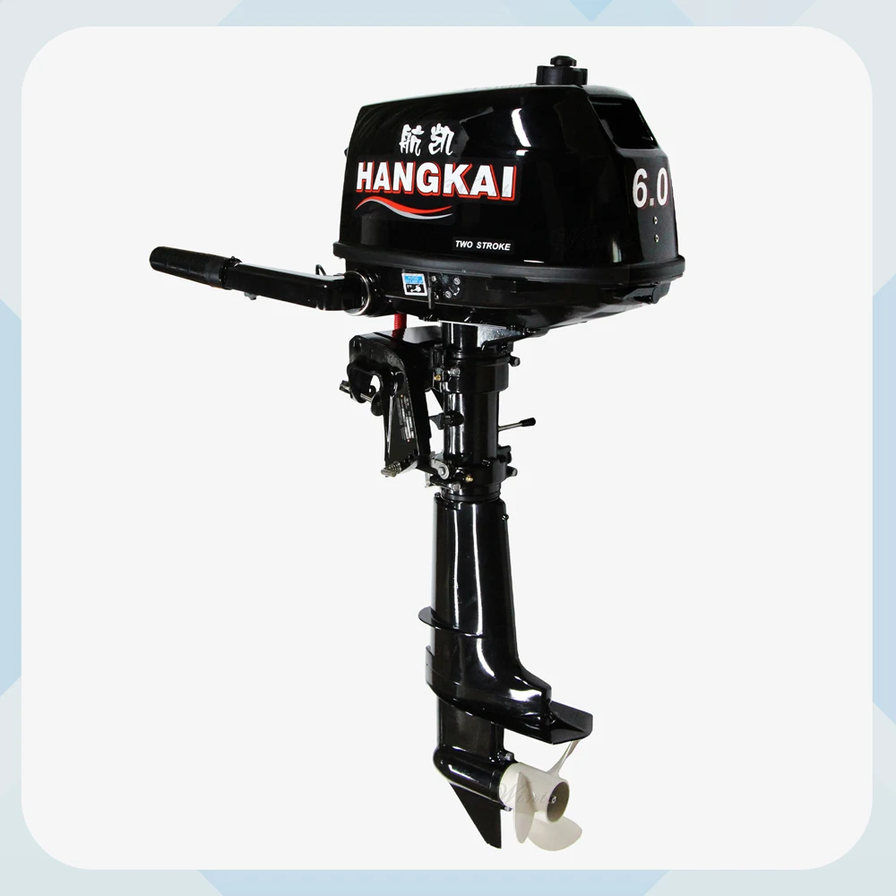 6HP HANGKAI Outboard Motor 2 Stroke 102CC Heavy Duty Fishing Boat Engine Water Cooling with CDI Ignition System