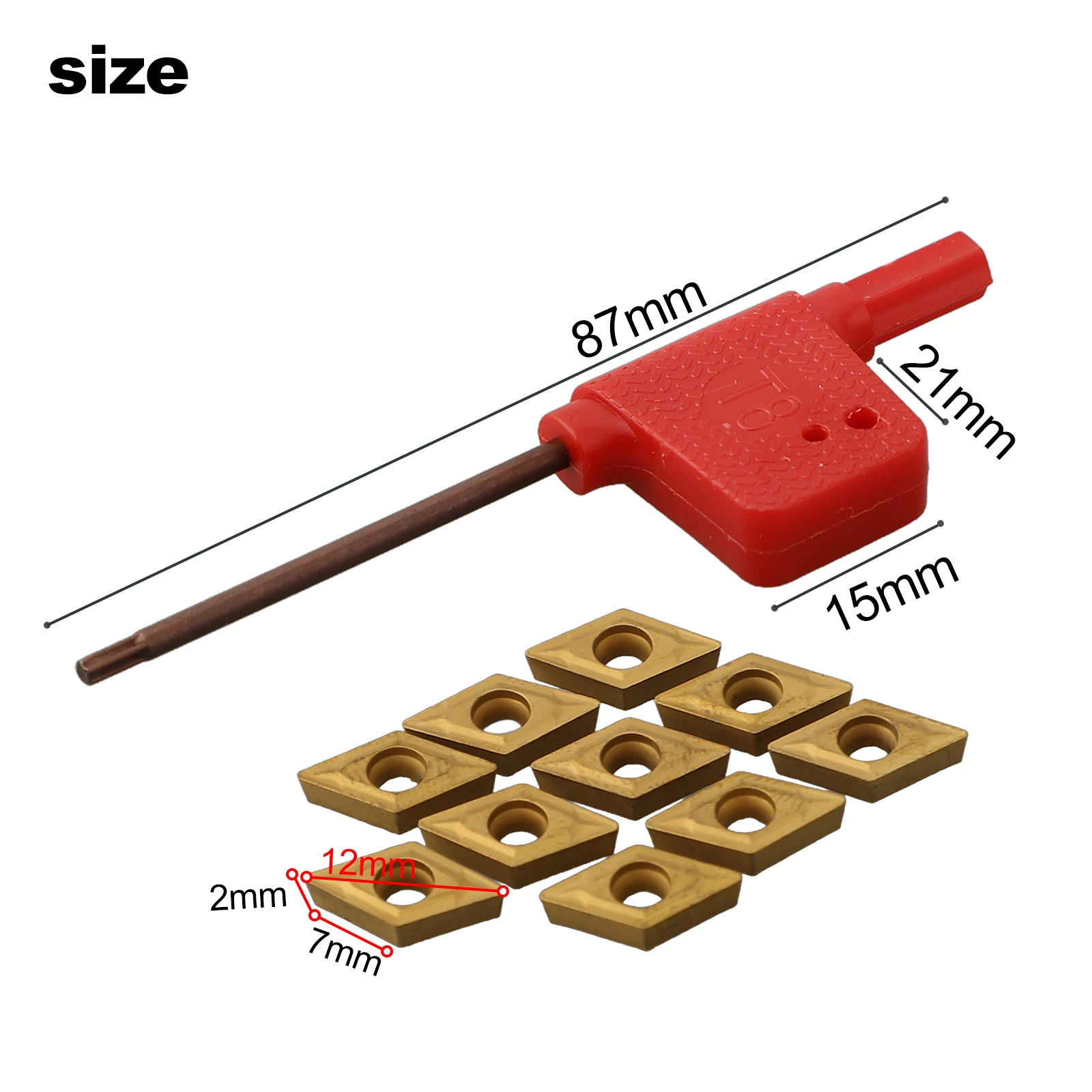 Replacement DCMT070204 US735 DCMT21.51 Blade Tool 10pcs/kit Carbide Inserts Carbide PVD Coating For Processing Steel Parts New