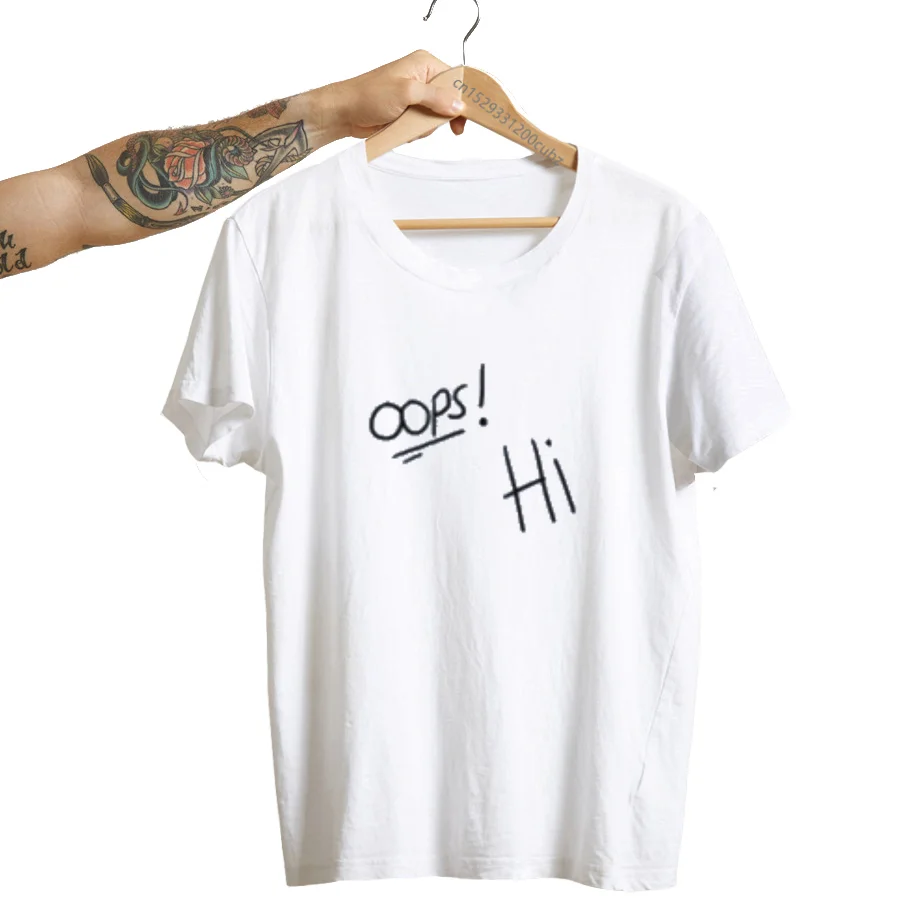 Oops Hi T Shirt Larry Stylinson T-Shirt Short Sleeve Streetwear Woman T Shirts Clothing