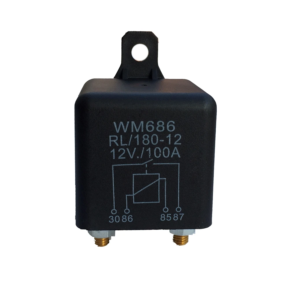1 Pcs Heavy High Current 12VDC 100A AMP 2.4W Continuous Work 4 Pins Car Truck Auto Automotive On Off Start Relay Switch Fixing H