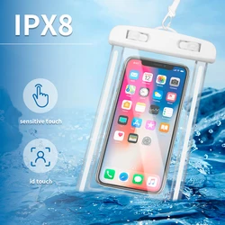 Ipx8 wasserdichte Handy tasche für iPhone 13 12 Samsung Xiaomi Universal Schwimmen Unterwasser Tauchen Telefon Tasche Tasche Fall