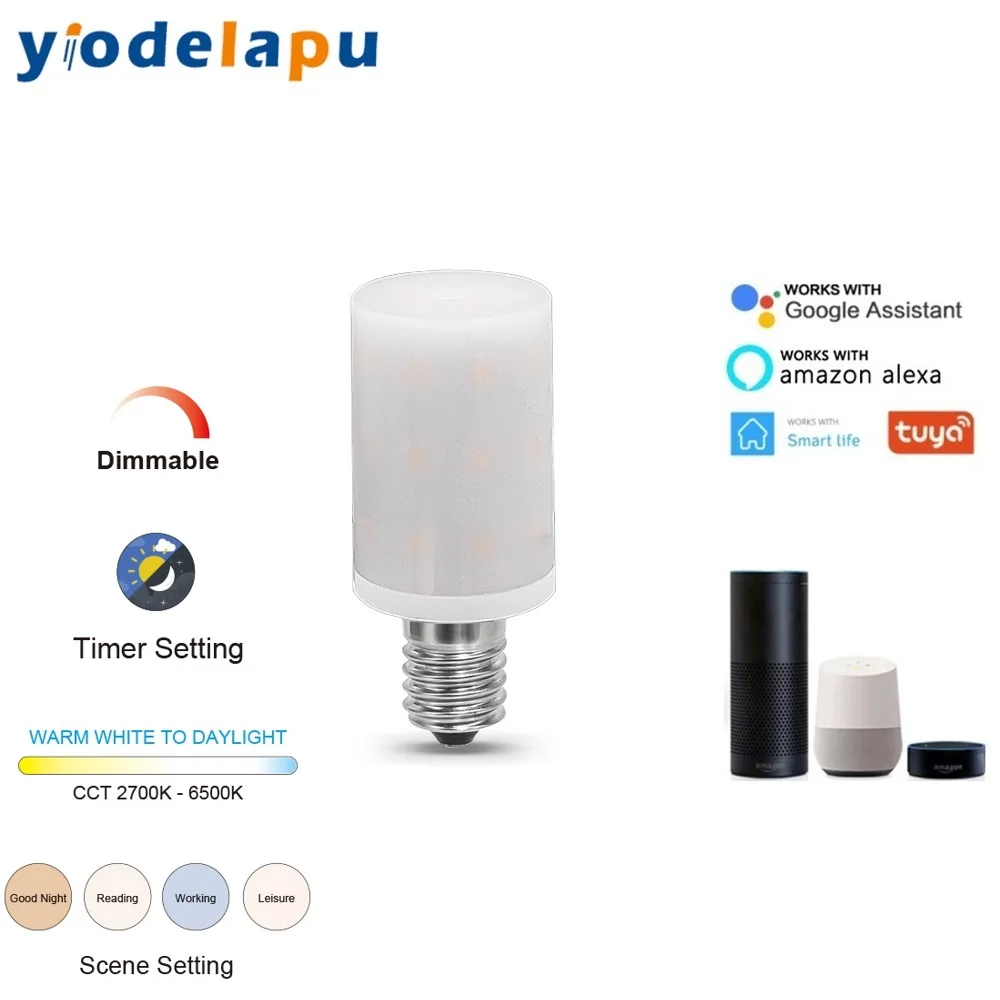 Tuya G9 Smart Light Dimmable 2700K-6500K G9 WiFi 5W 6W 7W LED Bulb Intelligent Lamp 230V Support Alexa Google Home Voice Control