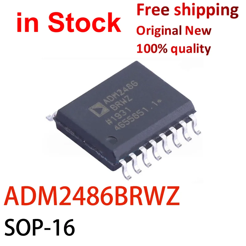 (5PCS)100% New ADM2486BRWZ ADM2486 2486 BRWZ SOP-16 Interface ICs Chipset