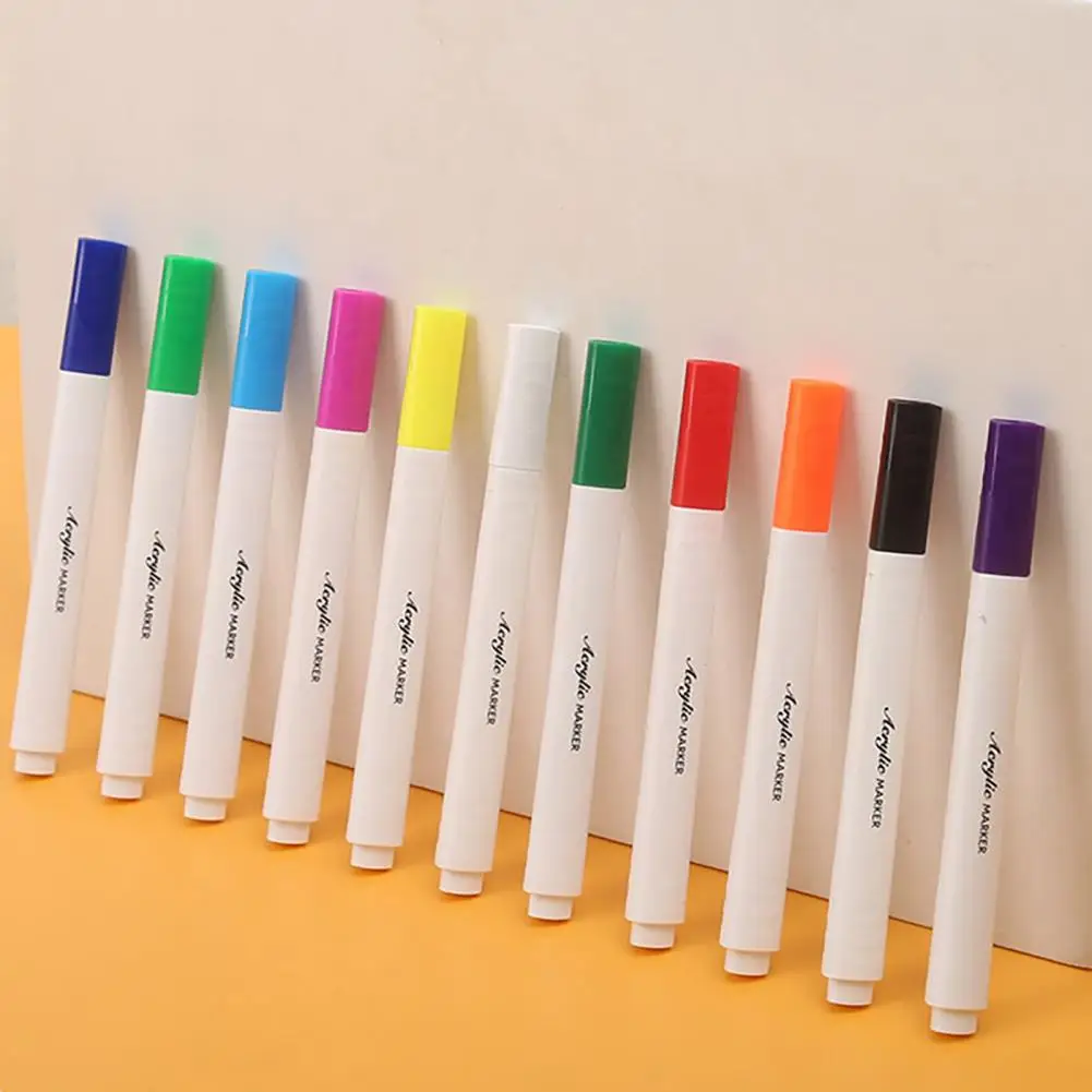 Vibrant Color Markers Acrylic Marker Pen Set with Color-coded Caps Non-toxic Colored Markers for Drawing Writing Artists