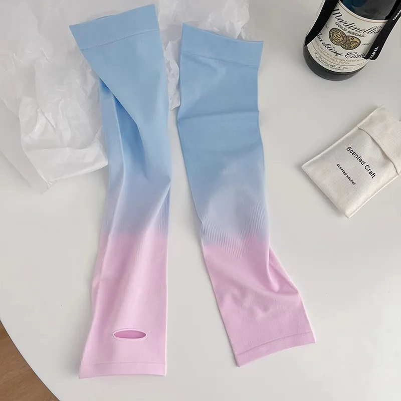 Mangas de hielo con protección solar Mangas de seda de hielo para hombres y mujeres Versión suelta de verano más mangas de manga larga