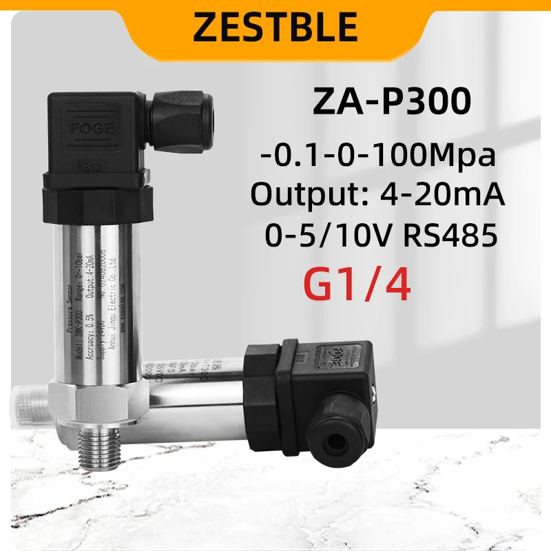 Pressure Transducer Oil Water Gas Liquid ZA-P300 -0.1-0-100Mpa G1/4 Pressure Sensor