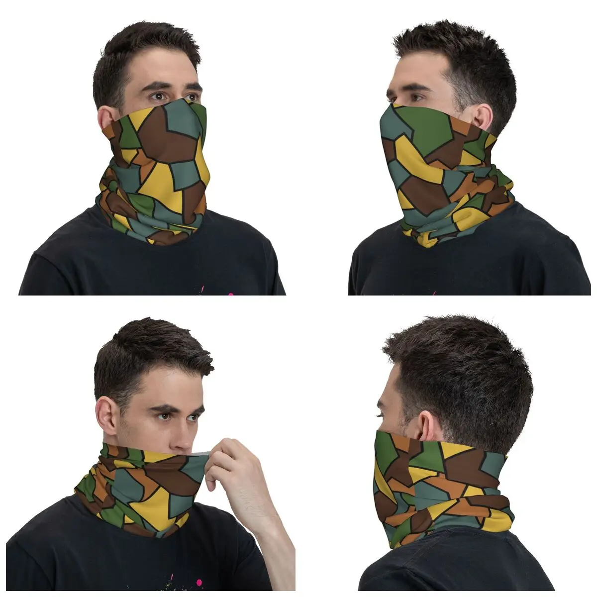 German Camouflage Camo Bandana Neck Gaiter Printed Popular Balaclavas Wrap Scarf Multifunctional Headband Sports for Men Women