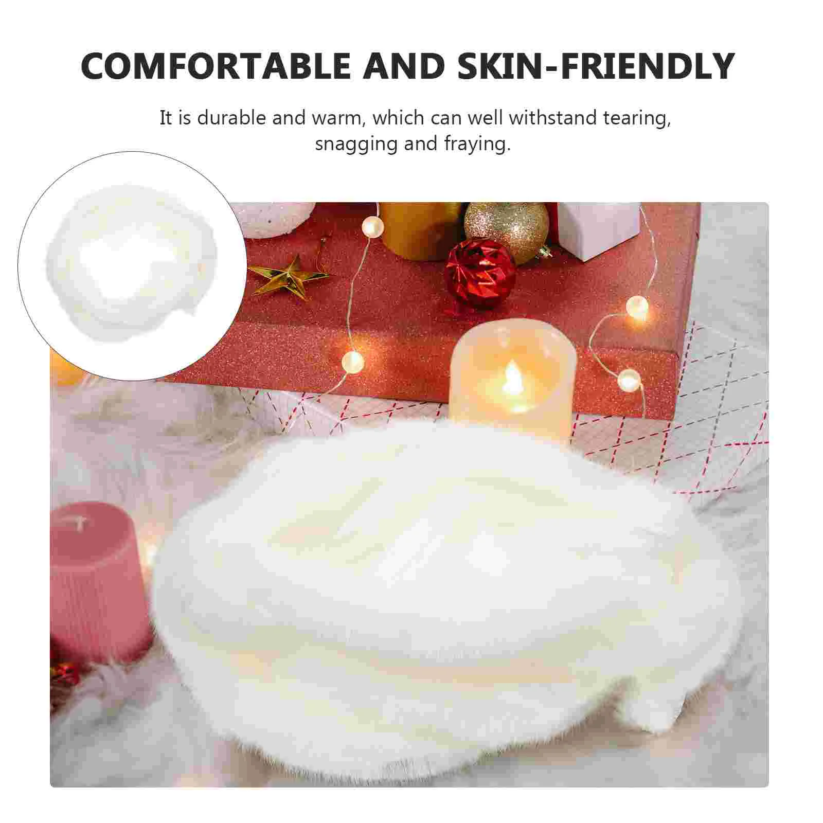 Лента из искусственного меха с отделкой шерстяная одежда шапка в китайском стиле белый костюм Рождественский винтажный Декор