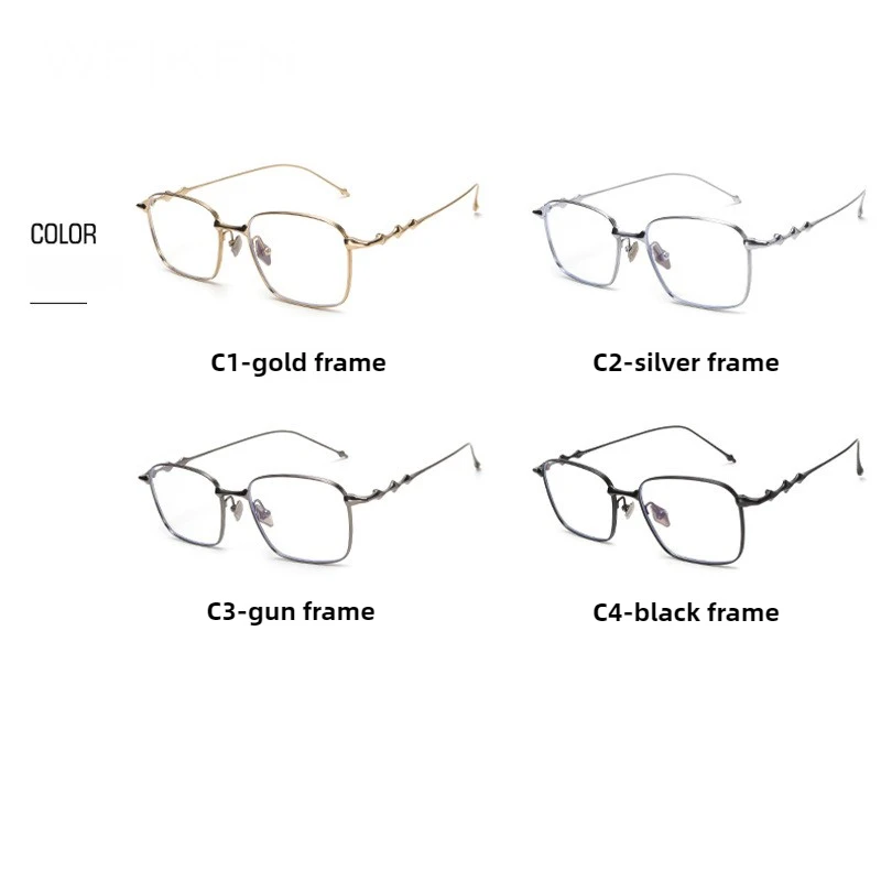 Fashion Korean ABA Eyewear Eyeglass Pure Titanium Ultra-Light Retro Square Optical Glasses Frame Men Women Luxury Designer 2025