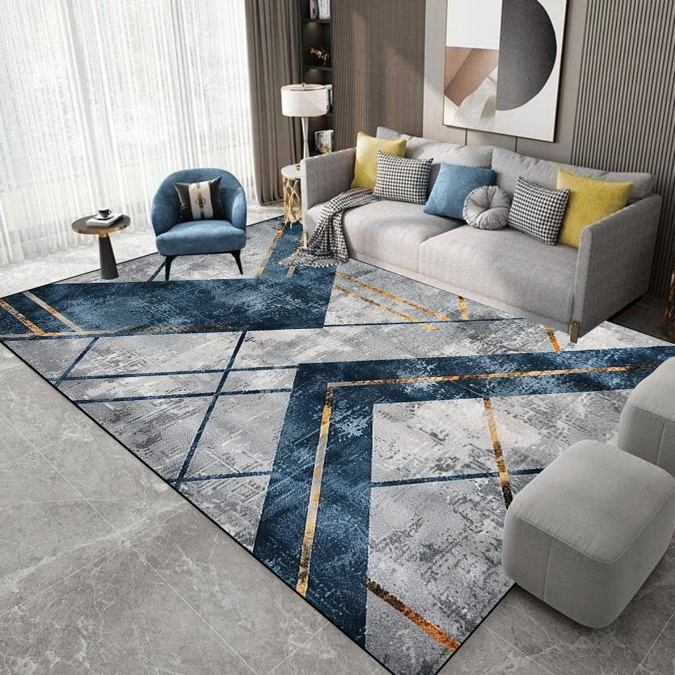 Nordic Geometry Home Carpets for Living Room Light Luxury Large Rugs Hall Sofa Chair Area Foot Mat Room Decor Hallway Carpet