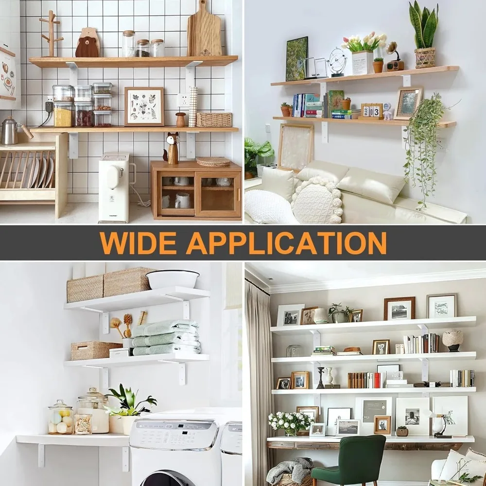 دعامات أرفف جدارية ريفية شديدة التحمل مقاس 6 بوصات - 10 عبوات للأرفف المزخرفة DIY ومشاريع تحسين المنزل