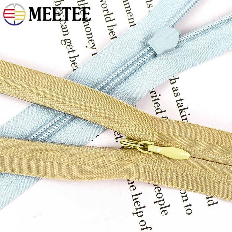 5/10Pcs 3# Invisible Nylon Zippers 60/120cm Double Slider Zipper Clothes Bag Pillow Replace Zip Repair Kits Sewing Accessories - Image 4