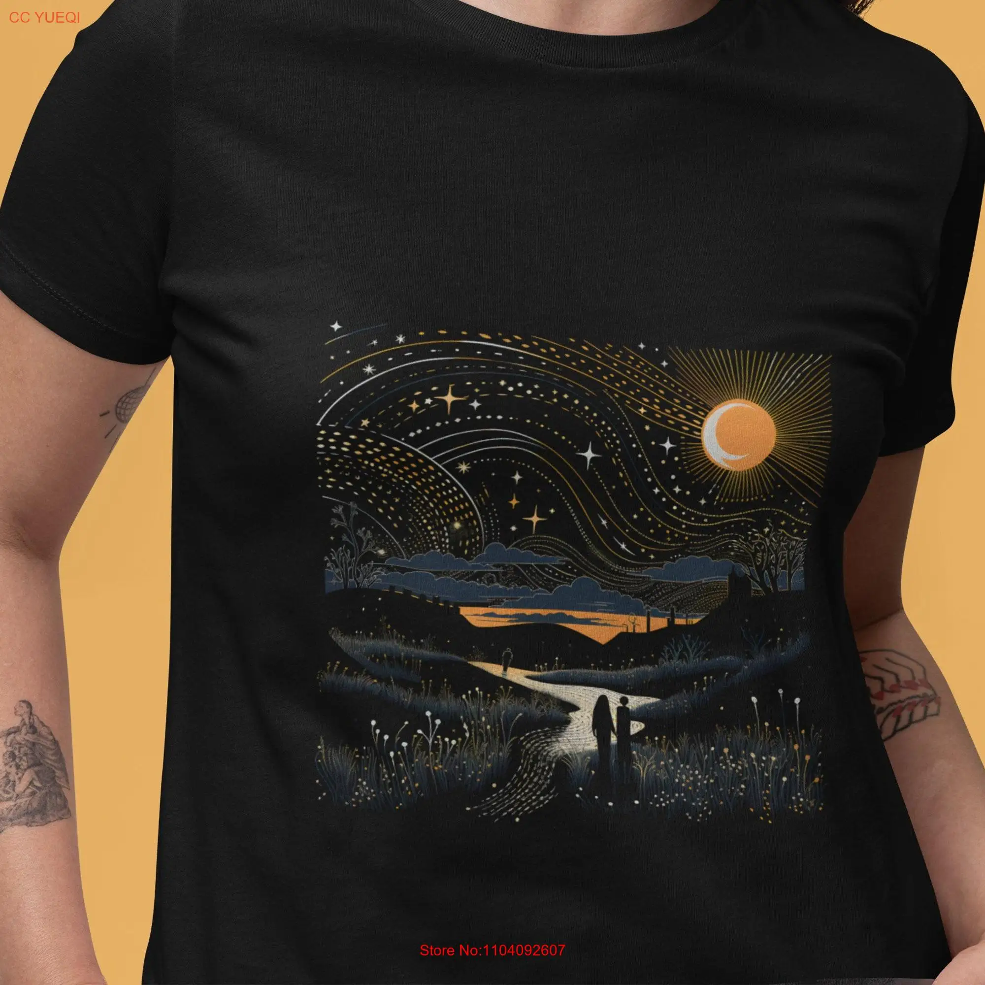 Summer meadow t shirt Heavy Cotton Sun star tee wind river twilight flowers great gift long or short sleeves