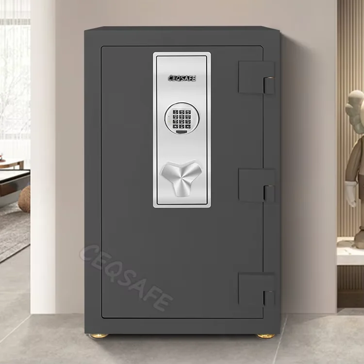 Fireproof Anti-theft Key Lock Export Safe Jewelry Storage Safe Box with Thickened Fire-Resistant Material