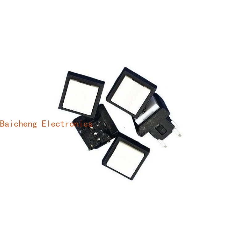 10PCS Straight insertion 4-pin square with hat button, touch button switch, micro reset, normally open type