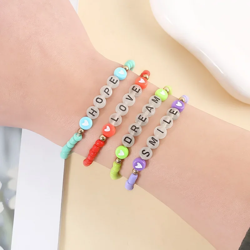 1Pc Letter Luminous Bracelet for Women 