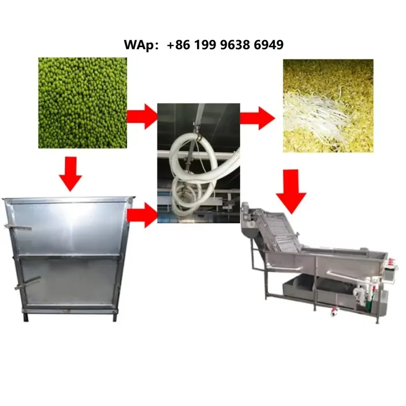 Commercial Seed Germination Machine Automatic Bean Sprout Machine Soybean and Mungbean Bean Sprout Product Processing Machinery