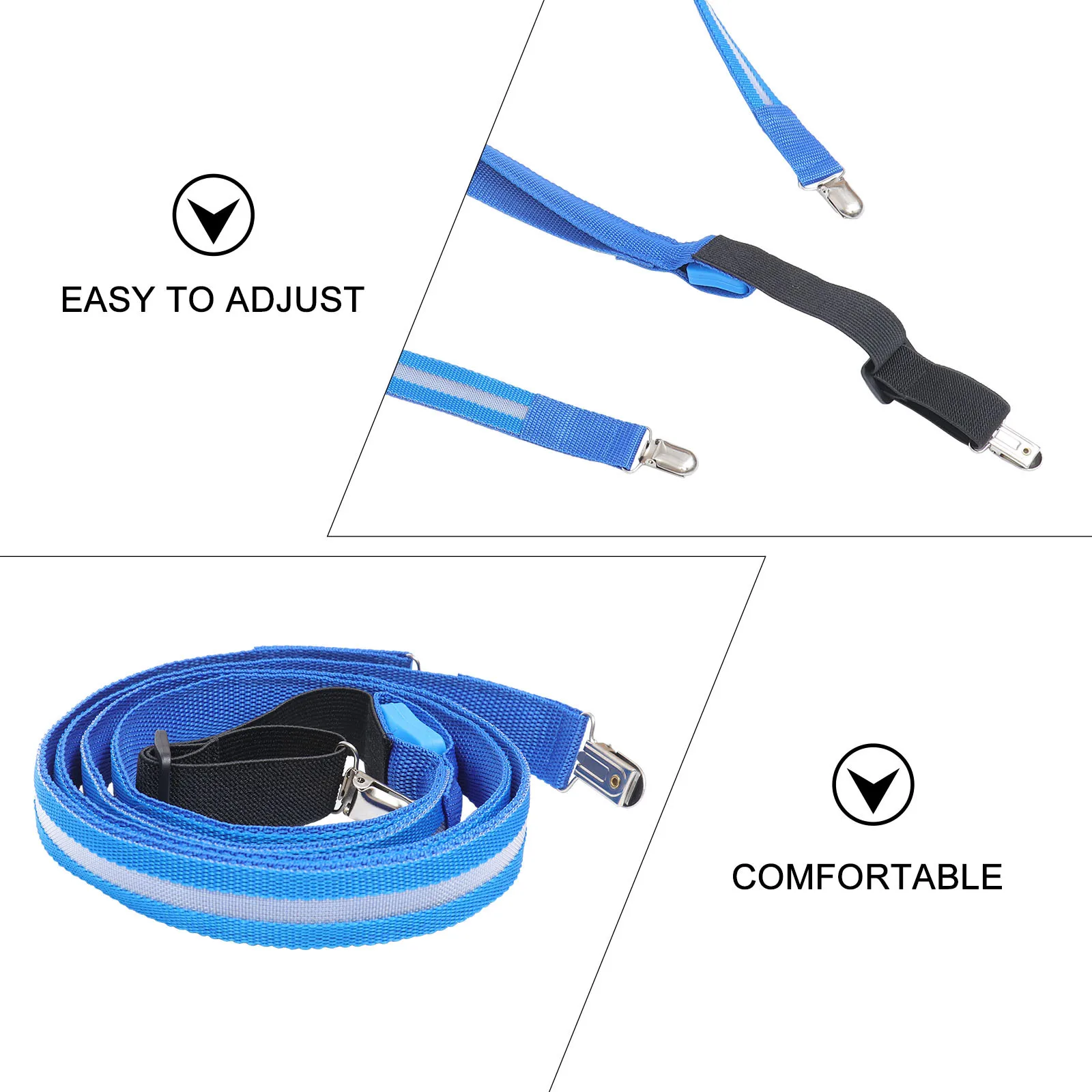 حمالات Led متوهجة قابلة للتعديل على شكل حرف Y دعامات مرنة للرجال والنساء أشرطة بنطلون مضيئة زرقاء للحفلات والمهرجانات الليلية #2