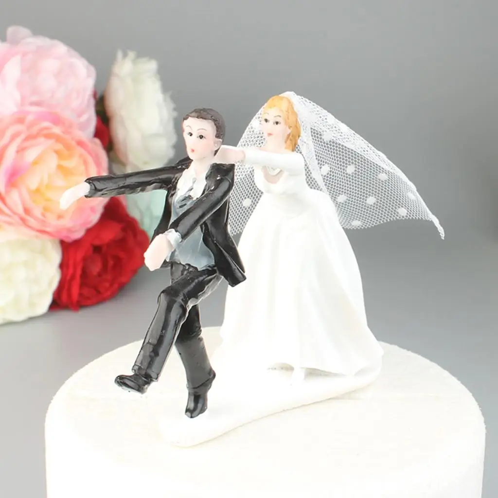 Naughty Reluctant Bride Bride Resin Figurine Cake Topper Decorating