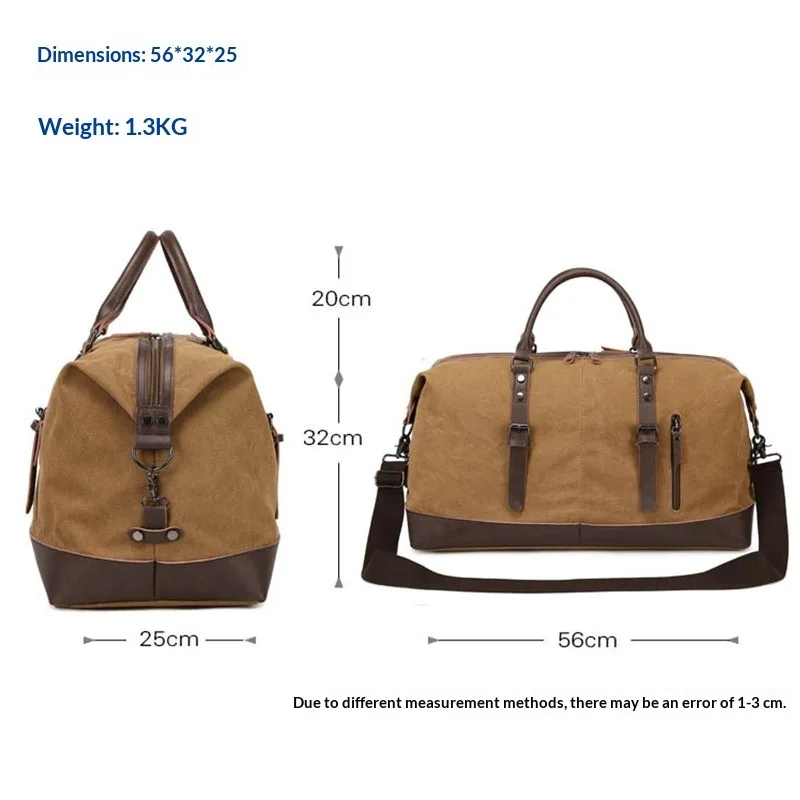 BST  Fashion Mixed Colors Waterproof Multi-Pocket Polyester Tote Travel Duffel Bag Adjustable Strap Large Capacity