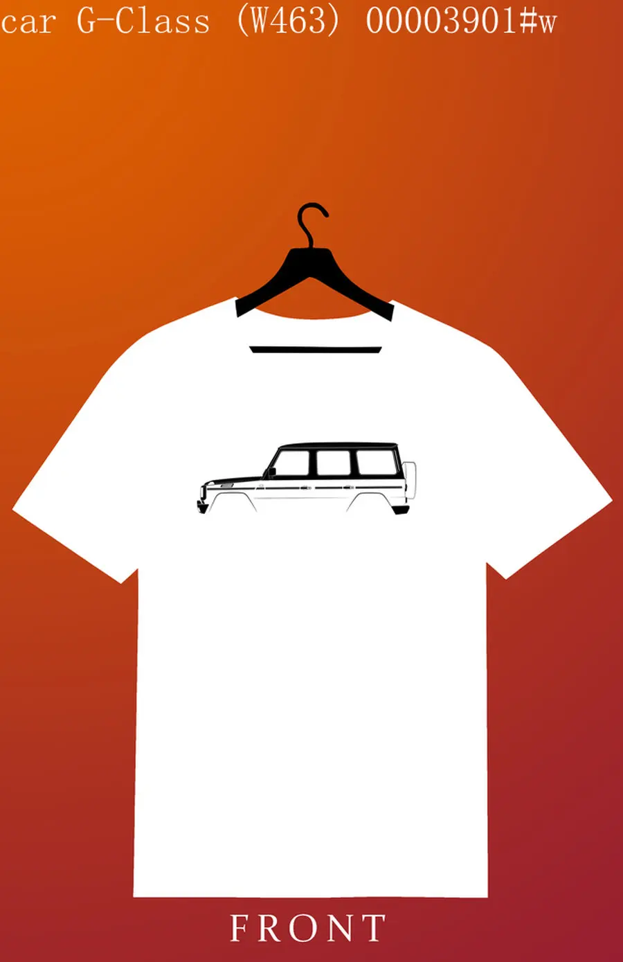 

Car Lovers T-shirt Merc car G-Class W460 W461 W463 W465 Men's and Women's Short-Sleeved with Patterns for Summer