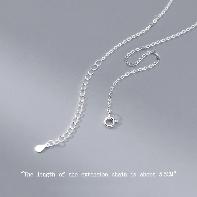 Fashionable Water Drop Pendant Necklace Women's Fashion Simple Wave Clavicle Chain 925 Sterling Silver Party Wedding Gift