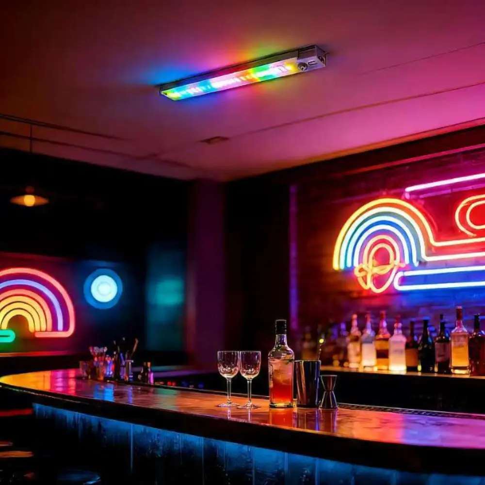 

Цветная градиентная хроматическая лампа для шкафа с функцией зарядки, магнитным креплением, RGB-подсветкой и инфракрасным магнитным клеевым креплением