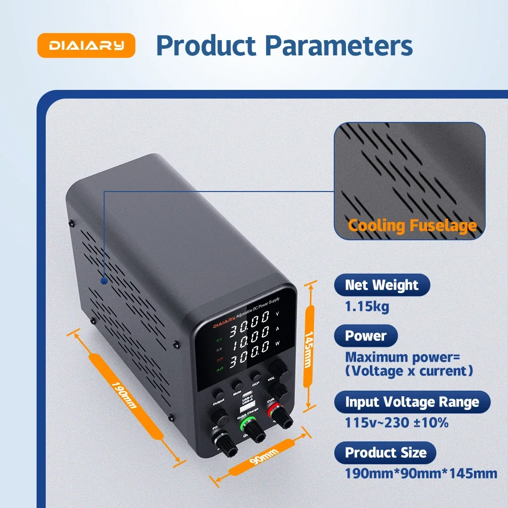 Imagem -04 - Switching Power Supply Laboratório Bps3010 30v 110v 220v 10a Ajustável dc