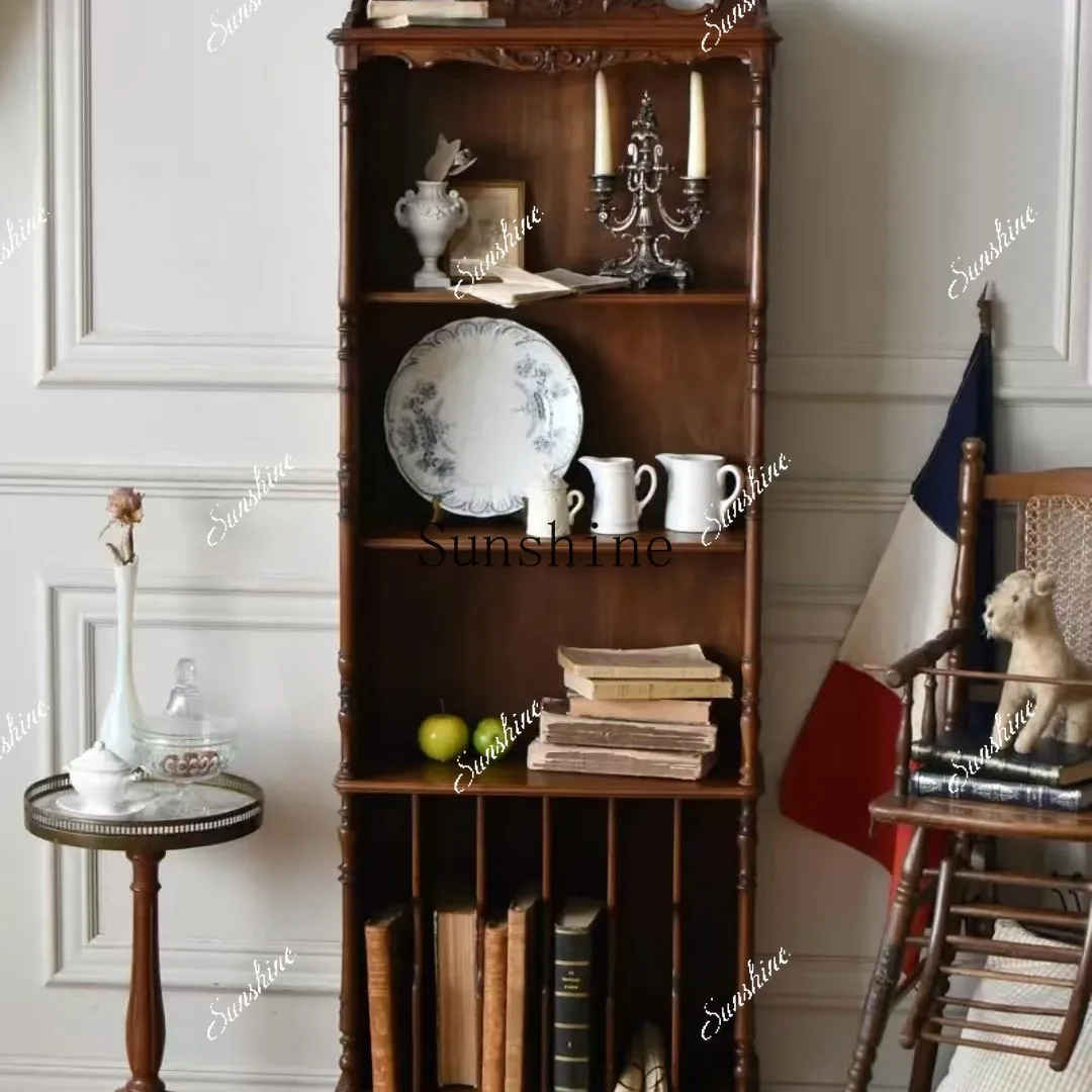 

American retro carved side dishes, bookcases, storage decoration storage display, shootingP