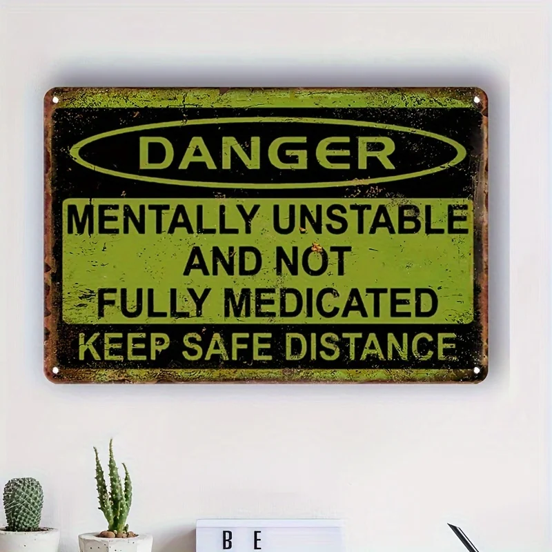 , Funny Vintage Metal Aluminum Sign, 