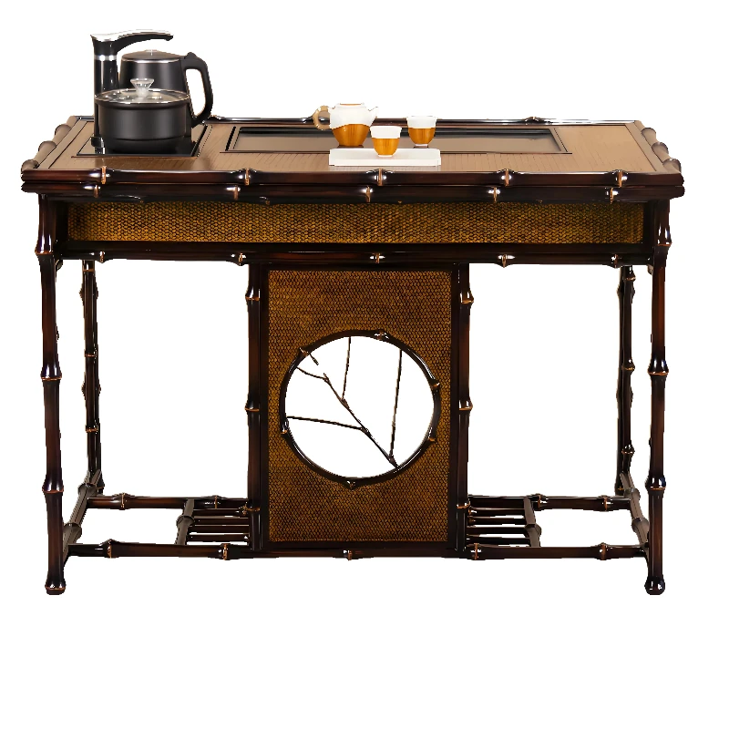 توفر طاولات الطعام الحديثة المصنوعة من الخيزران لتخزين المنزل أو الفنادق لمحلات الشاي الحرفي #1