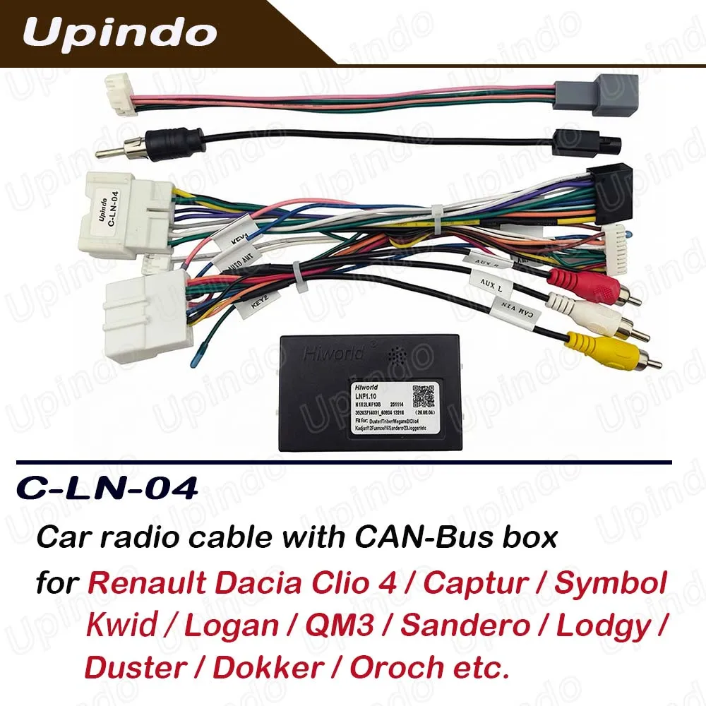 Car Radio Wiring Harness CAN-Bus Adapter Stereo Head Unit For Renault Dacia Clio 4 Captur Symbol Kwid Logan QM3 Sandero Lodgy