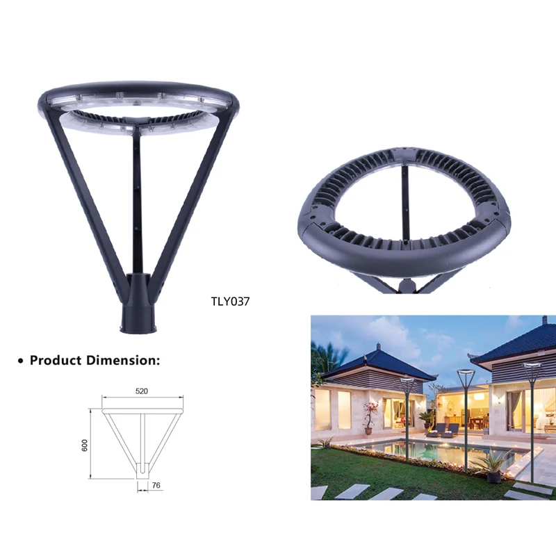 IP65 Outdoor Waterproof ABS Solar Gate Post Pillar Lamp Garden Villa Column Gate Lamp Yard Fence Pillar Light LED