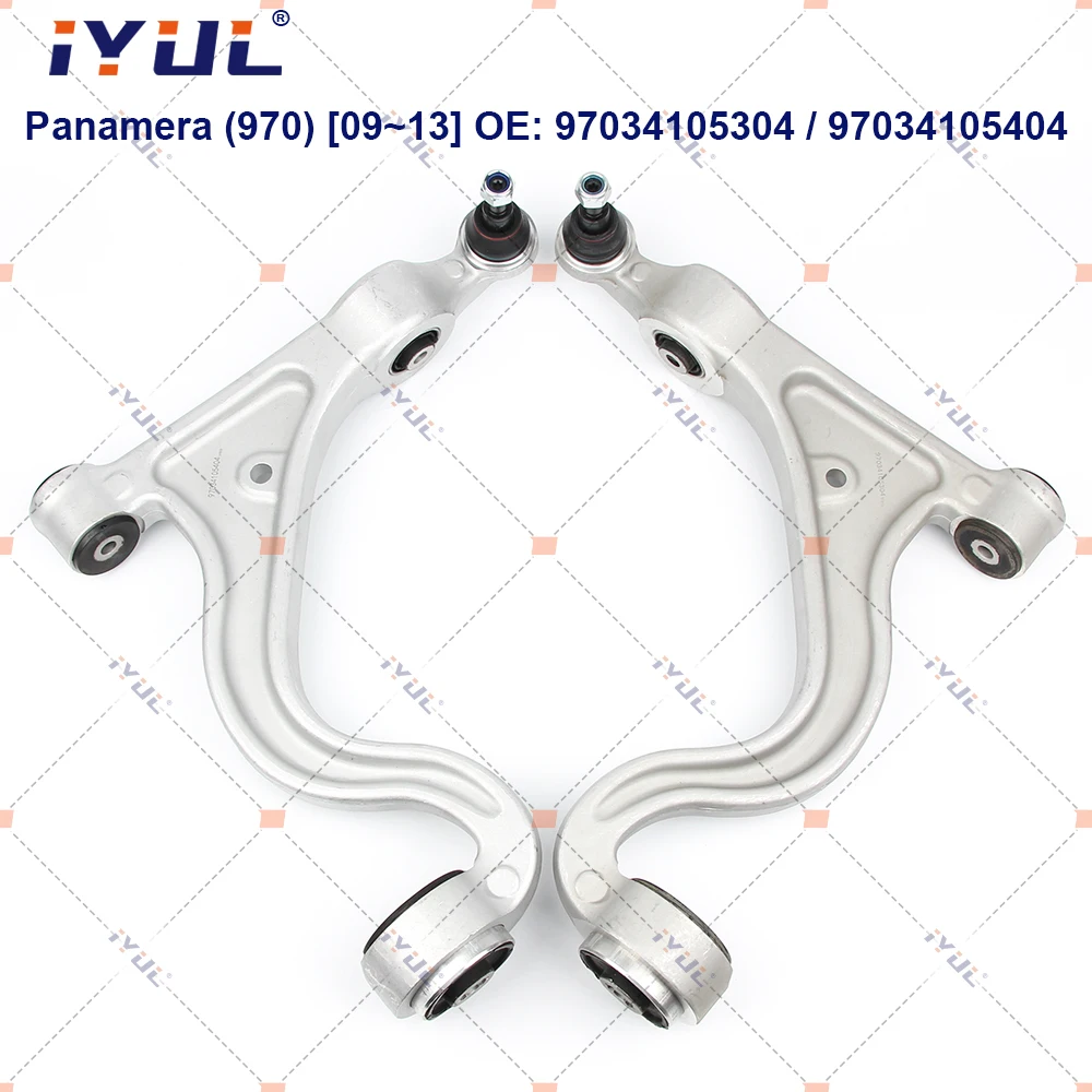 A Pair Front Lower Suspension Control Arm Triangle For Porsche Panamera 970 3.0 D 4.8 4S 4.8 Turbo 2009~2013 97034105304