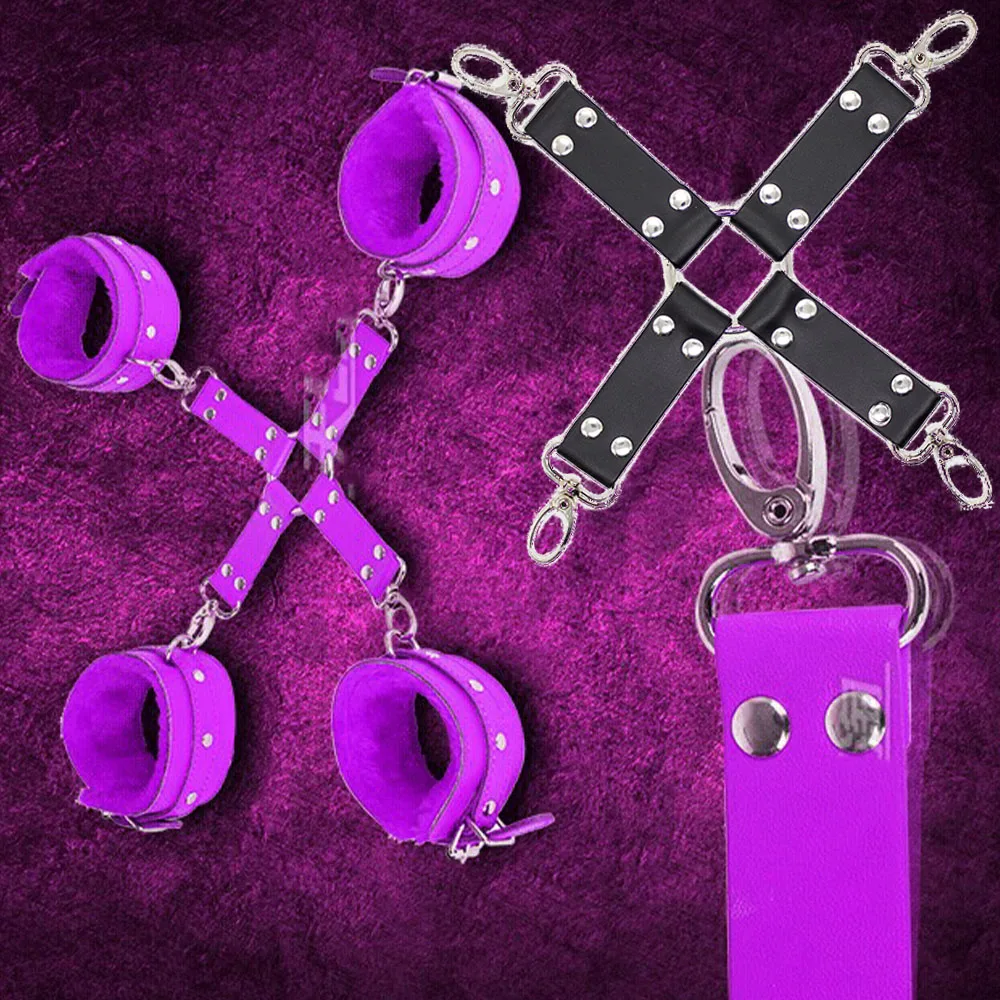 Bondage Straps cross buckle tied shackles Adjust Handcuffs,leg irons BDSM sex toys for couples handcuffs Hogtie,adult sex games