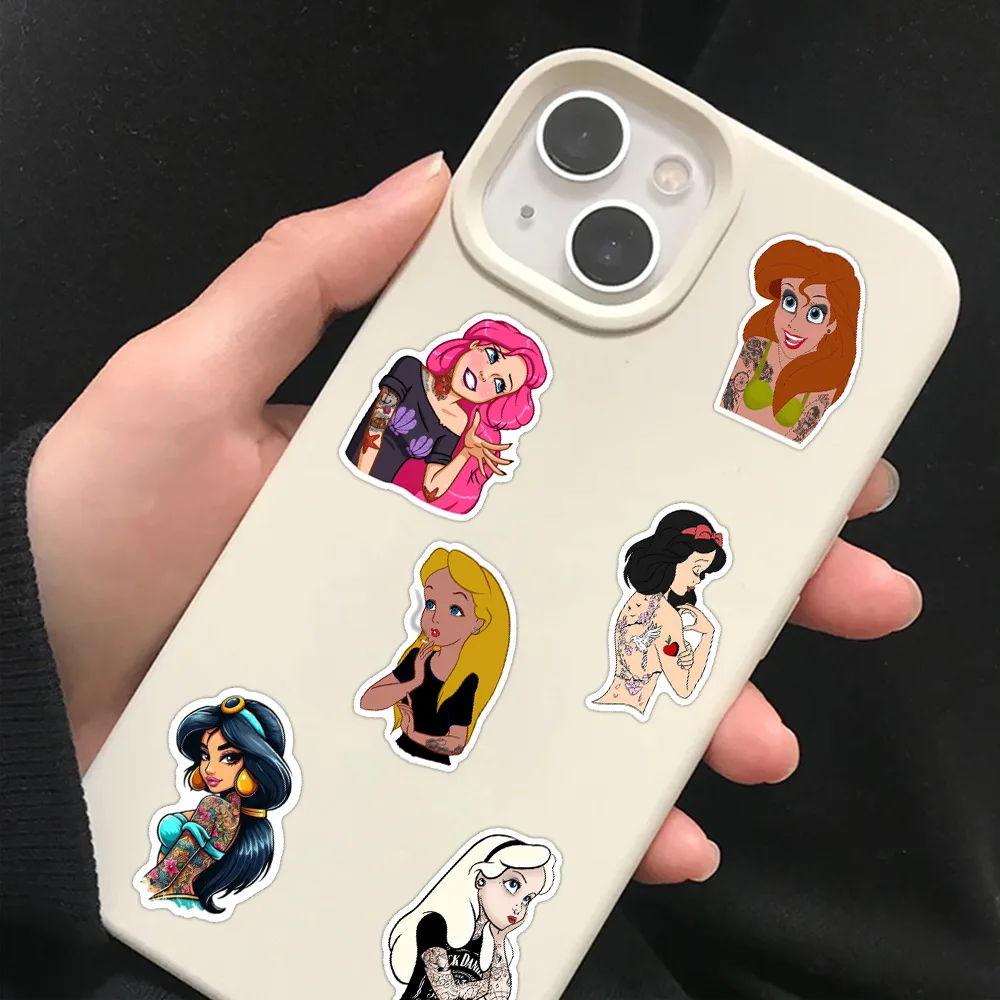 10/30/50PCS Cartoon Princess Punk Style Personality Sticker DIY Phone Laptop Luggage Skateboard Graffiti Decals Fun for Kid Gift