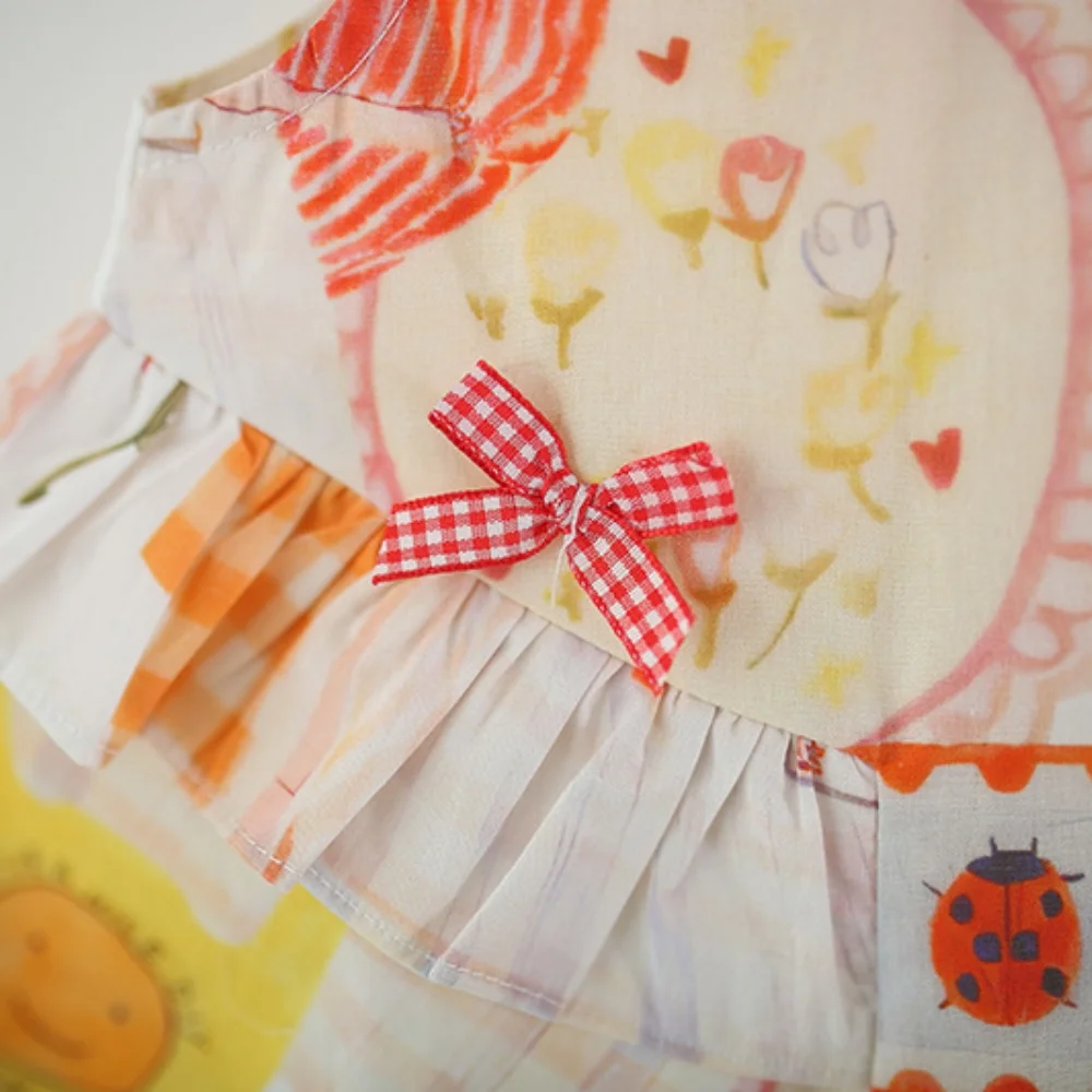 Baby-Mädchen-Kleid Sommer Graffiti-Schleife Süßes Mädchenkleid Süßes Strand-Babykleid Baby-Mädchen-Kleidung ﻿ – Detail 5
