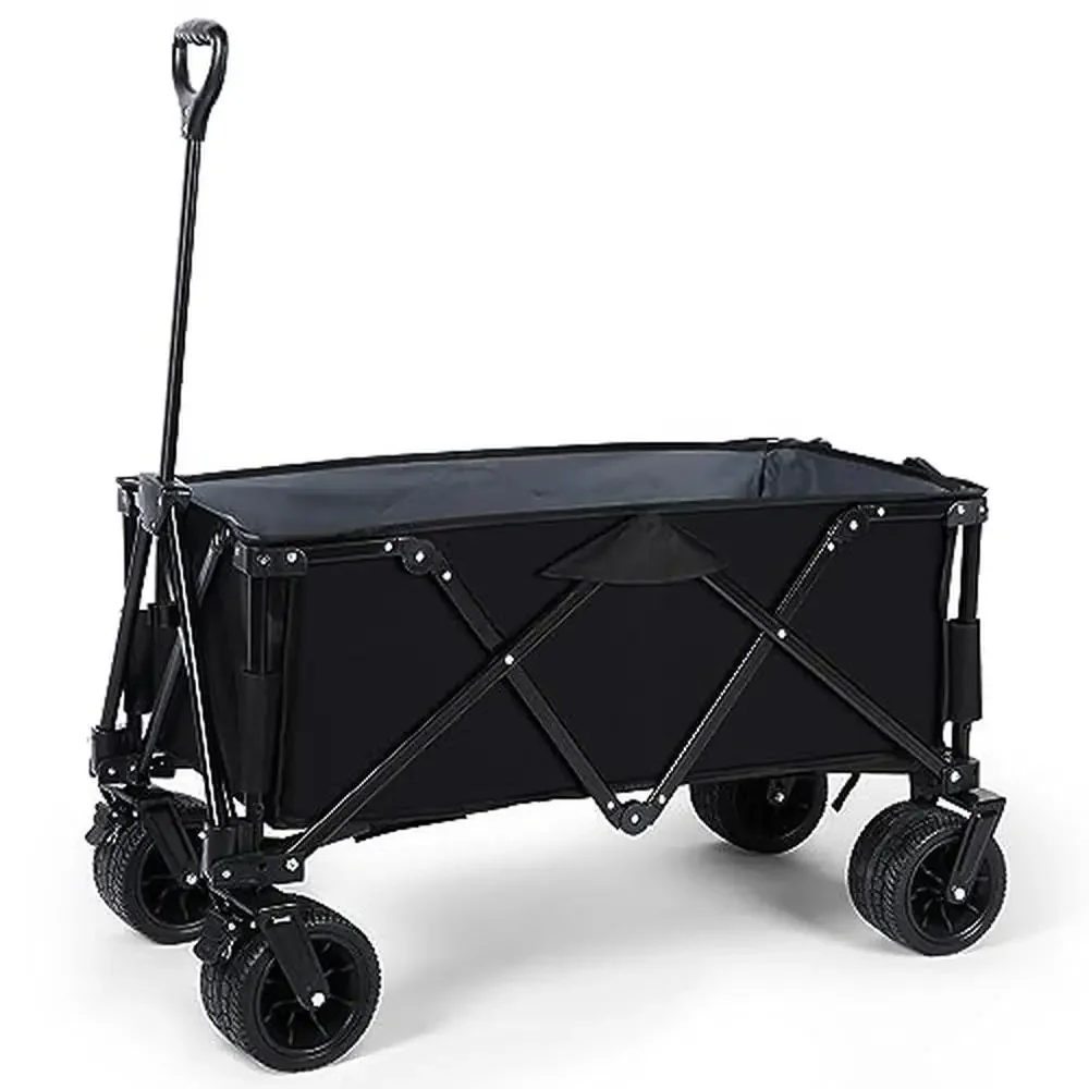 

Heavy-Duty Folding Utility Cart 265 lbs Capacity Camping Garden Beach Outdoor Swivel Wheels Foldable Portable Ergonomic Design