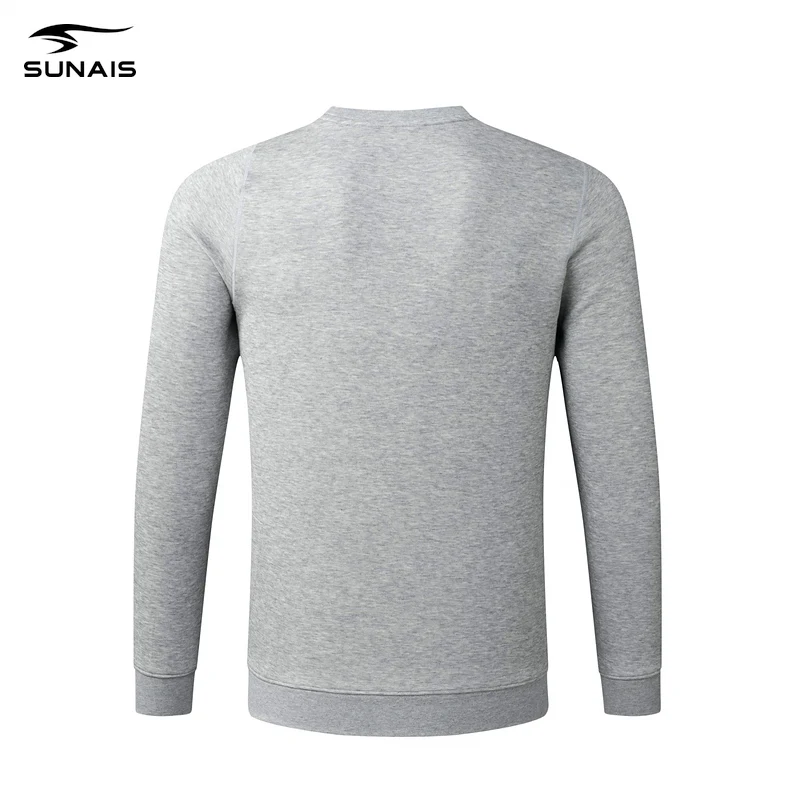SUNAIS Men's Sports Sweater Round Neck Football Sweatshirt Autumn And Winter Training Sports Top Casual Loose Pullover 630624