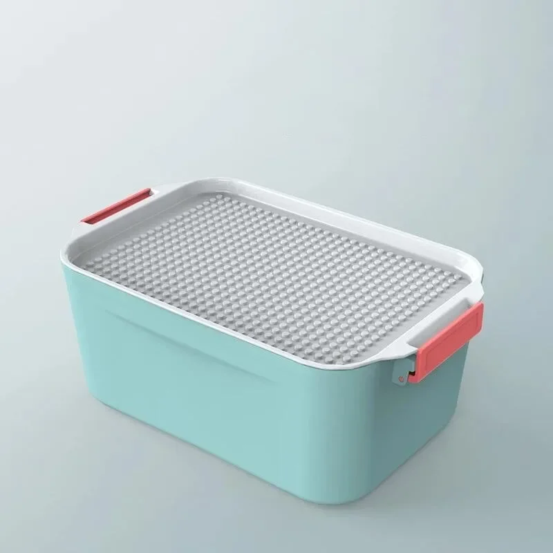 Blocos de construção das crianças caixa de armazenamento de plástico educação precoce quebra-cabeça crianças partícula empilhamento brinquedos classificação capacidade treinamento