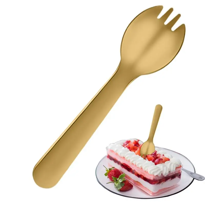 Stainless Steel Dessert Spork Dessert Spork Biodegradable Cutlery Party Wedding Forks Restaurant And Pub Party Buffet Mini Fork