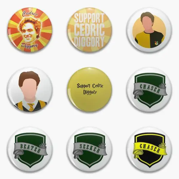 Cedric Diggory Badge Support Soft Button Pin Customizable Funny Metal Cartoon Badge Creative Collar Cute Decor Brooch Lapel Pin