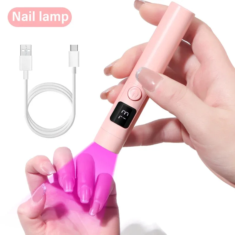 Handheld UV-licht voor gelnagels Oplaadbaar met LCD Snel uithardend display voor strasslijmdecoratie DIY thuis