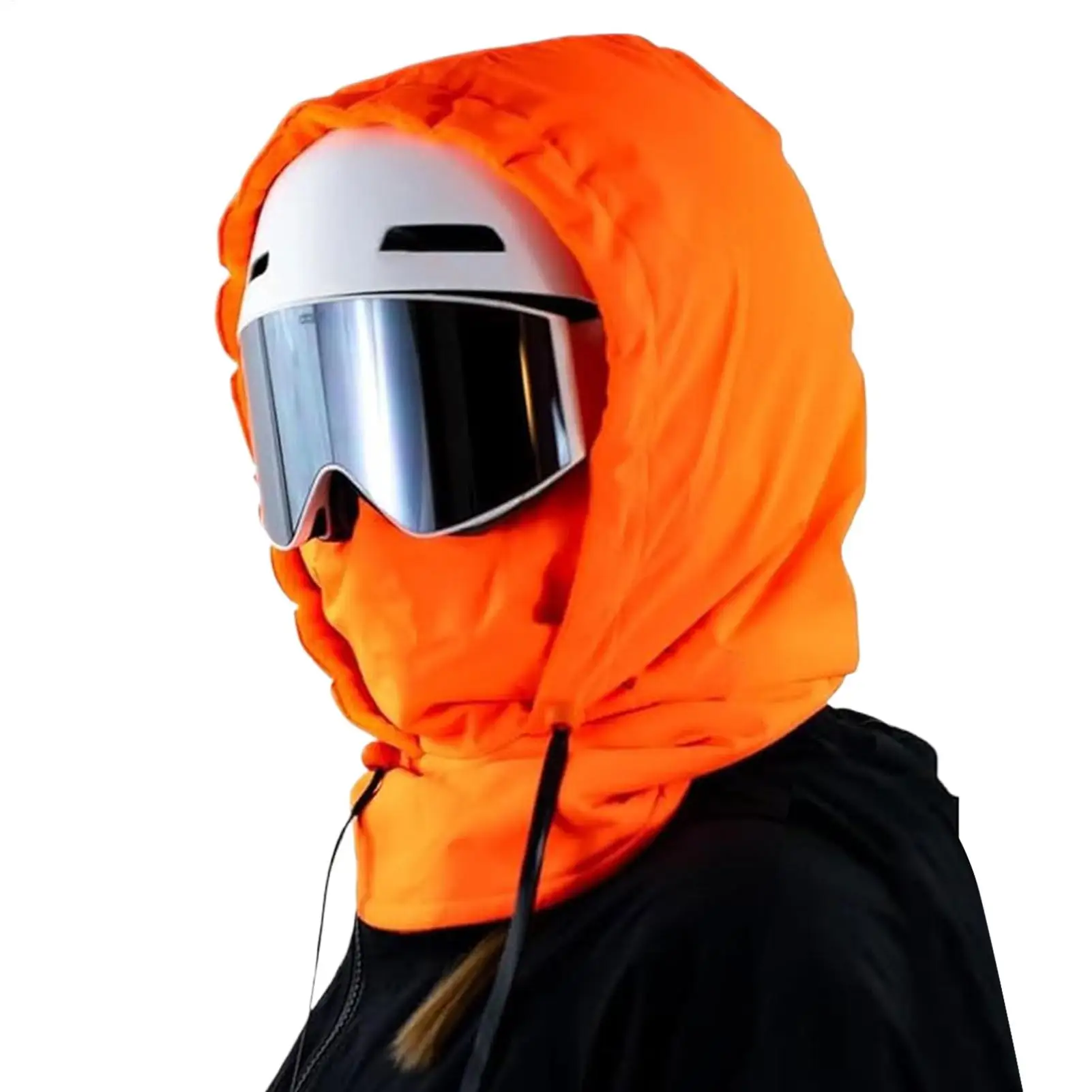 Capucha impermeable de lana, gorros cálidos y transpirables con cordón ajustable, capucha facial de invierno para ciclismo, polvo, trabajo al aire libre, senderismo