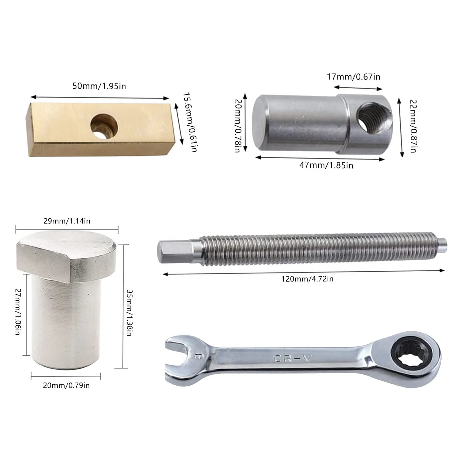 

A72P Dog Hole Clamps - 2 Adjustable Woodworking Desk Clamps - Bench Woodworking with 4 Pcs 20MM Bench Dog Holes