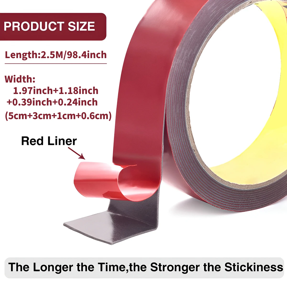 شريط لاصق مزدوج الجوانب 2.5 متر أشرطة مزدوجة قوية للغاية شريط خاص على الوجهين للهاتف Lcd شريط إصلاح شاشة السيارة