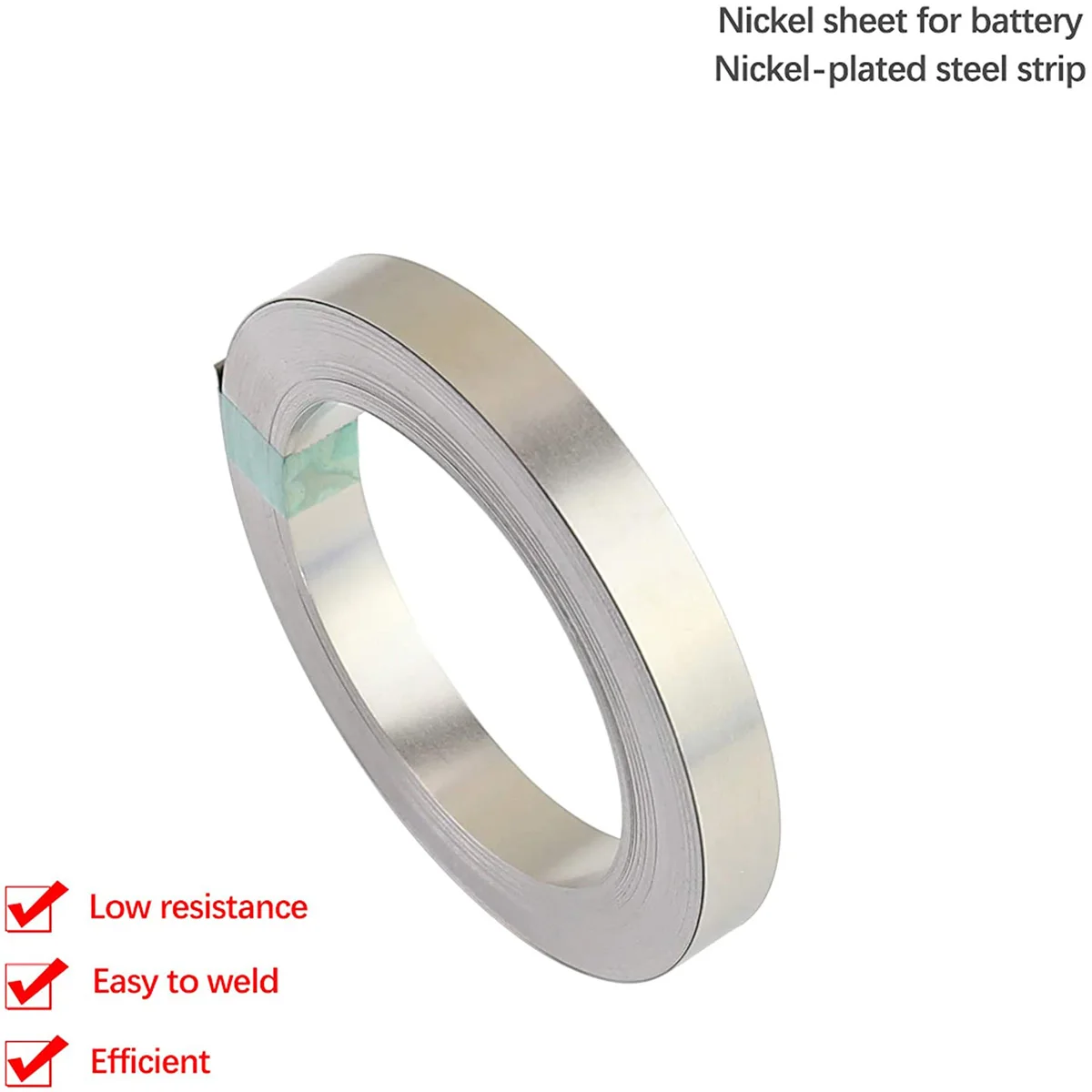 Vernickeltes Stahlband 5m/Rolle 10m/Rolle 18650 Li-Ionen-Batterie-Verbinder 0,1mm Batterieverbinder – Detail 4